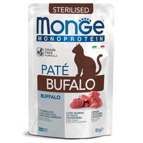 Šlapias kačių maistas Monge Monoprotein Sterilised, buivolo mėsa, 0.085 kg