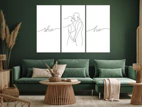 Reprodukcija Artgeist Love Triptych, h-a-10032-b-a, 120 cm x 80 cm