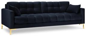 Sofa Micadoni Home Mamaia Velvet, šviesiai pilka sp., 177 x 92 cm x 75 cm