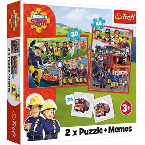 Пазл 2in1 Trefl Fireman Sam Team 93334, 20.5 см x 27.5 см, 78 шт., многоцветный