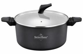 Kastrul Swiss Haus Lake Geneva SH-LC24B, Ø24 cm, 4.97 l, must v.