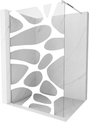 Dušo sienelė Mexen Kioto Walk-In, 140 cm x 200 cm, balta sp./chromo sp./grūdintas