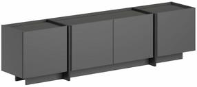 Televizoriaus spintelė Nordure Lowen, antracito sp./juoda sp., 35 cm x 180 cm x 46.2 cm