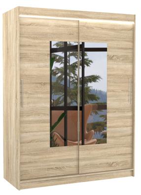 Шкаф ADRK Dorrigo LED, коричневатый цв., 58 см x 150 см x 200 см, с зеркалом