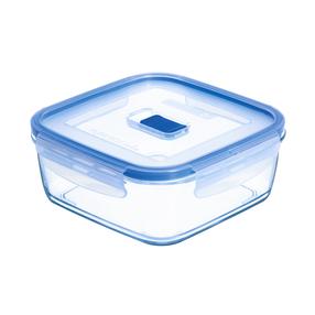 Пищевой контейнер Luminarc Pure Box Active, 0.76 л, 13 см x 13 см, прозрачный цв./синий цв.