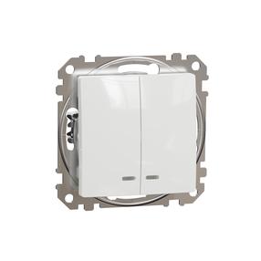 Slēdzis Schneider Electric Sedna Design SDD111105L, 2 kl, balta krās.