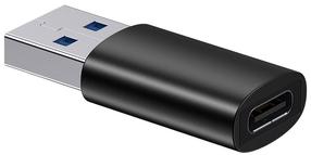 Адаптер Baseus USB - USB-C USB male, USB-C female, черный цв.