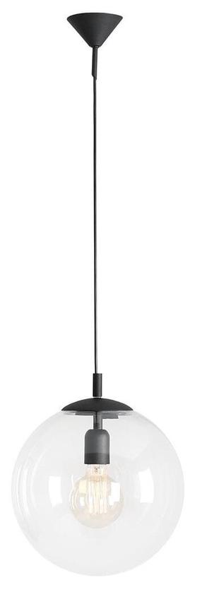 Lampa karināms Aldex Globe 562G5, E27, 1 x 15 W, caurspīdīga krās. / melna krās.