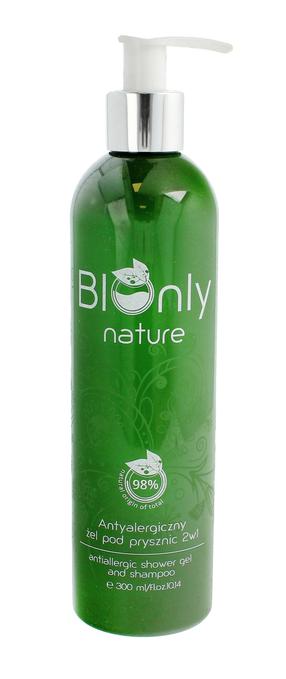 Kūno prausimosi želė BIOnly Antiallergic Shower Gel 2 in1, 300 ml