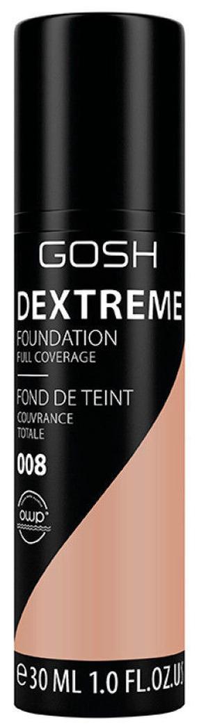 Šķidrā grima bāze Gosh Dextreme Full Coverage, 08 golden, 30 ml