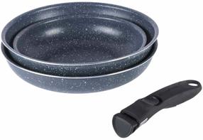 Keptuvių komplektas, su nuimama rankena Russell Hobbs RH03296, Ø 26 cm, aliuminis, pilka sp.