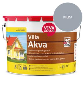 Fasāžu krāsa Vivacolor Villa Akva, pelēka krās., 9 l
