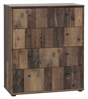 Komoda Forte Tempra T2KK212-H51, tamsaus ąžuolo sp., 74 cm x 85 cm x 35 cm