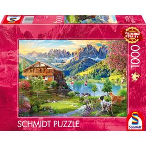 Dėlionė Schmidt Relaxation In The Dolomites, 49.3 cm x 69.3 cm, 1000 vnt., įvairių spalvų