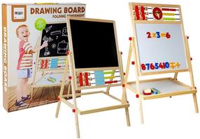 Zīmēšanas tāfele Lean Toys Folding Convenient, 67 cm, brūna krās.