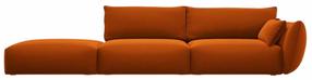 Dīvāns, kreisās puses Cosmopolitan Design Matera Velvet Salvador 14, terracotta krās., 110 x 264 cm x 85 cm
