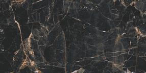 Plytelės, akmens masės Cerrad Marquina Gold 5903313315456, 119.7 cm x 59.7 cm, juoda sp.
