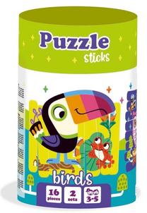 Edukacinė dėlionė Roter Kafer Puzzle Sticks Birds, įvairių spalvų, 16 vnt.