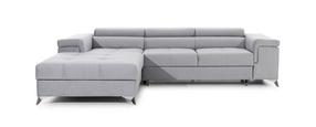 Kampinė sofa Ricardo Monolith 84, pilka sp., kairinė, 205 x 280 cm x 90 cm
