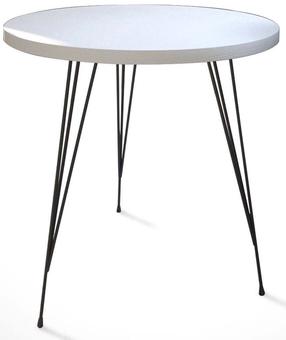 Kavos staliukas Kalune Design Sandalf, balta sp./juoda sp., 40 cm x 40 cm x 44 cm