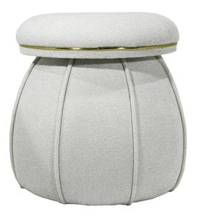 Pufs Kayoom Corin 135 QHDTF-WHT, zelta krās./balta krās., 51.5 cm x 51.5 cm x 55 cm