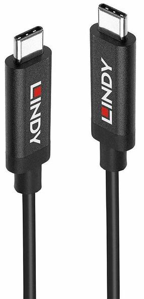 Vads Lindy Active 43348, 2 x USB Type C male, 300 cm, melna krās., 100 W
