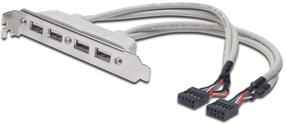 Kaabel Digitus USB Slot Bracket cable AK-300304-002-E 2 x USB A, 2 x IDC 10-pin, 0.25 m, beež v.