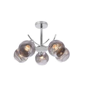 Šviestuvas lubų Candellux Lighting Vinoti 35-52179, E27, 5 x 40 W, grafito sp. / chromo sp.