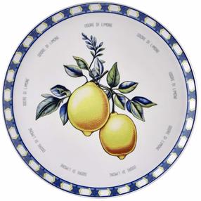 Taldrik serveerimine Hermia ODL0006, Ø 30 cm, valge v./kollane v.