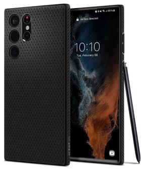 Telefona vāciņš Spigen Liquid Air for Samsung Galaxy S22 Ultra, melna krās., Samsung