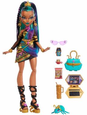 Lelle ar aksesuāriem Mattel Monster High Nefera De Nile JDR48, 30 cm, daudzkrāsaina