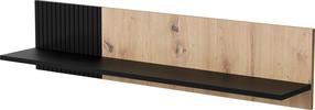 Sieninė lentyna Cama Meble Merci, ąžuolo/juoda, 110 cm x 20 cm x 25 cm