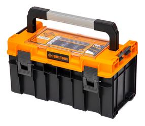 Įrankių dėžė Forte Tools SKRQPRO500POMLT002, 45 cm x 26 cm x 24 cm, juoda sp./geltona sp.