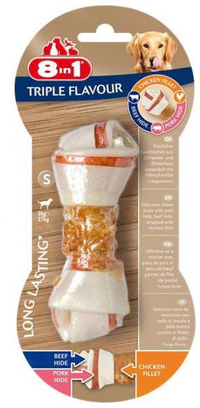 Лакомство для собак 8in1 Triple Flavour S, говядина/курица/свинина, 0.035 кг