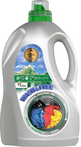 Гель для стирки Wash&Free, 4.8 л
