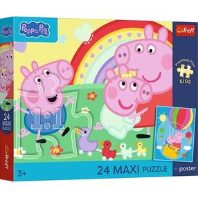 Pusle Trefl Peppa Pig Days 14387, 40 cm x 60 cm, 24 tk, mitmevärviline