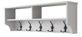 Sieninė drabužių kabykla Kalune Design P2 439, 37.7 cm, balta sp.