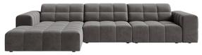 Kampinė sofa Cosmopolitan Design Chicago Bluvel 13, šviesiai pilka sp., kairinė, 167 x 294 cm x 78 cm