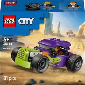 Konstruktorius „LEGO® City“ patobulintas automobilis, lenktyninio automobilio konstravimo žaislas ir minifigūrėlė, 60485, 81 vnt.