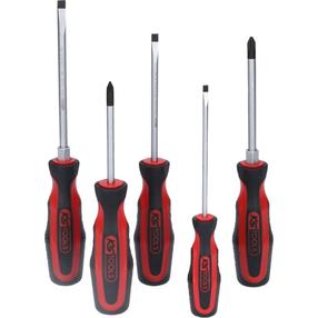 Skrūvgriežu komplekts KsTools Ergotorque Plus, krustiņš/kvadrāts, izolācija, 5 gab.