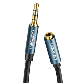 Kabelis Ugreen 3.5mm male - 3.5mm female 3.5 mm male, 3.5 mm female, 1 m, mėlyna sp./juoda sp.