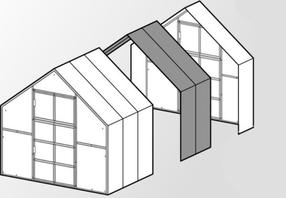  Siltumnīcas pagarinājuma rāmis Klasika House, 2 m