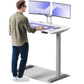Datorgalds regulējams augstums Desktronic HomeOne, 120 cm x 60 cm, 72 - 119 cm, balts krās./pelēka krās.