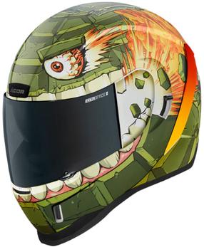 Mootorratta kiiver Icon Grenadier Airflite, L, roheline v./oranž v.