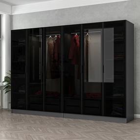 Шкаф Kalune Design Kale 6654, антрацитовый цв./черный цв., 52 см x 270 см x 190 см
