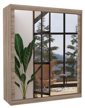 Spinta ADRK Ettore 180, ruda sp./rusva sp., 58 cm x 180 cm x 215 cm, su veidrodžiu