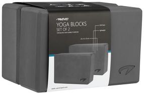Jogos blokelis Avento Yoga Bricks 42YA, 23 cm, 0.48 kg, pilka sp., 2 vnt.