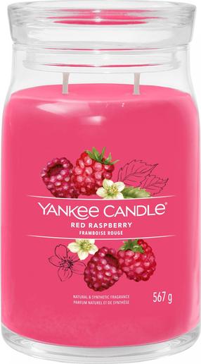 Свеча, ароматическая Yankee Candle Signature Red Raspberry, 60 - 90 час, 567 г, розовый цв.