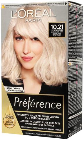 Plaukų dažai L’Oréal Paris Preference, stockholm, 10.21, 160 ml