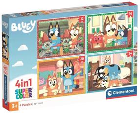 Пазл 4in1 Clementoni Bluey 4in1 21530, 19 см x 14 см, 72 шт., многоцветный